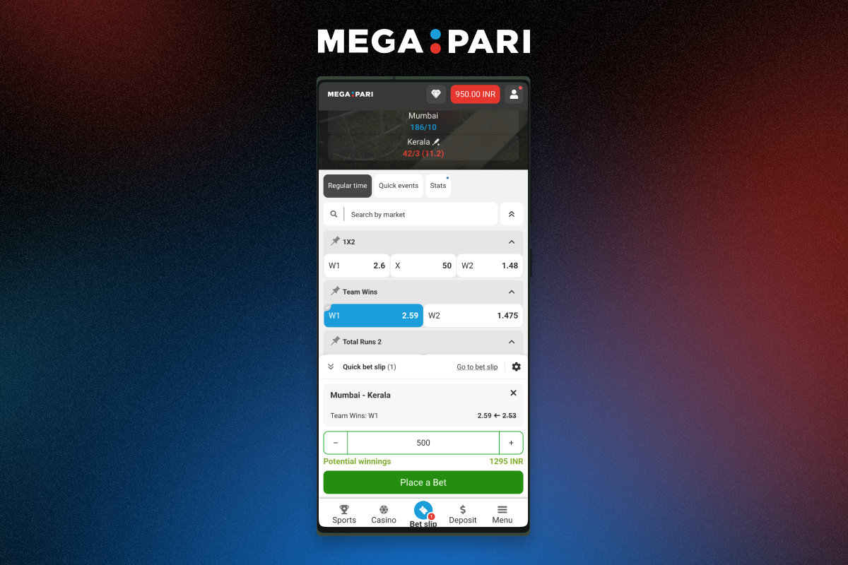 How to start betting in the Megapari mobile app